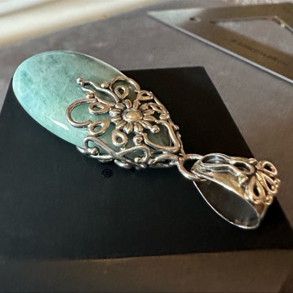 Doug Paulus Aquamarine Sterling Silver LARGE Pendant - Picture 7 of 12